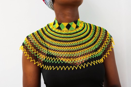Collier de mariage africain, collier châle perlé, collier zoulou, cadeau pour elle, cadeau de demoiselle d'honneur