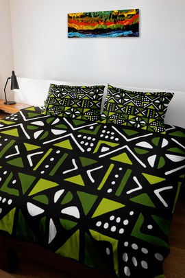 Afrocentric Malawi Bedding Set Duvet and Pillow Covers (MORE SIZES AVAILABLE)