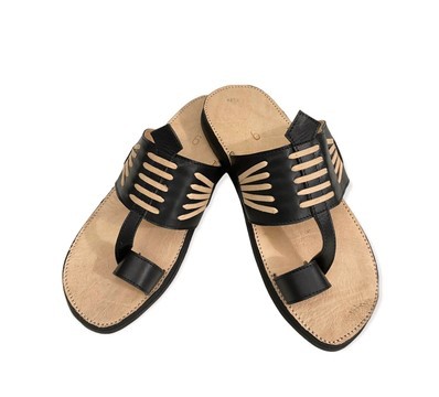Very high quality men's fashion brown real leather sandal