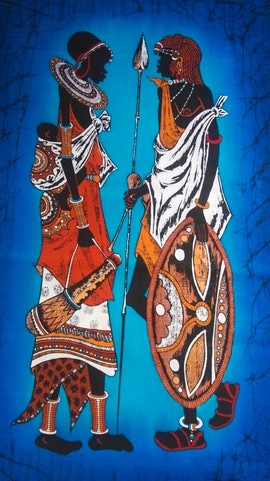 African family wall art, masai couple wall art, wedding gifts, African family