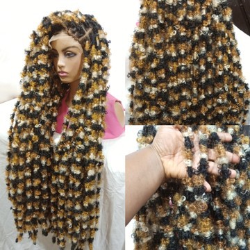 36 inches full lace  Distressed locs,soft locs, handwrapped,faux locs,free shipping