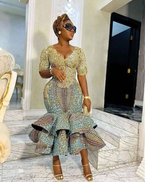 African print dress, African mermaid dress, Ankara dress, African clothing, Ankara midi dress,