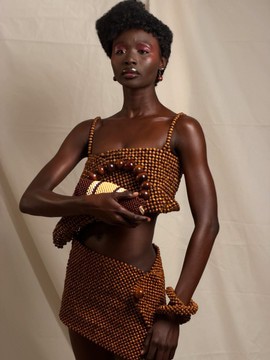 Ensemble deux pièces orné de perles d’Oyo