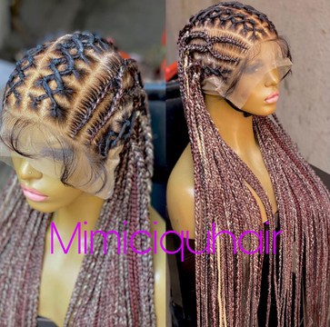 Stitch Braid Criss Cross braided wig(Full lace)