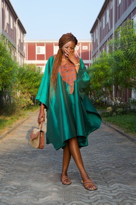 ORIRE midi dress, green