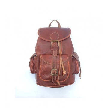100% handmade high quality genuine leather backpack.