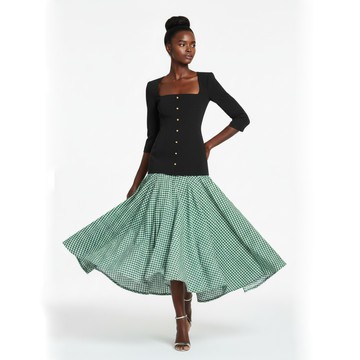 Maison Aria Alice Checked Flared dress- Resort '20
