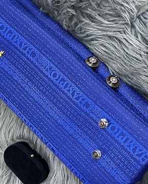Damas cross italien bleu pour homme (6 yards)