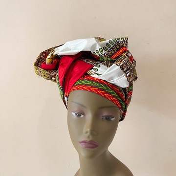 African Print Ankara Multicolor Dashiki Colorful Cotton Headwrap