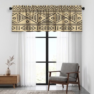 Mudcloth Afro Luxe Curtain Valance