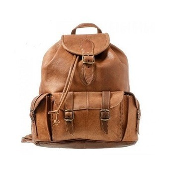 100% handmade high quality genuine leather backpack.