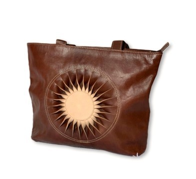 sac à bandoulière vrai cuir Marron