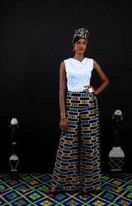 Pantalon Akiyo (motifs kita du Ghana)