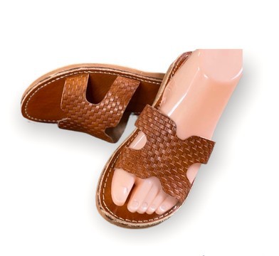Sandale en cuir véritable haute qualité fait main mode femme