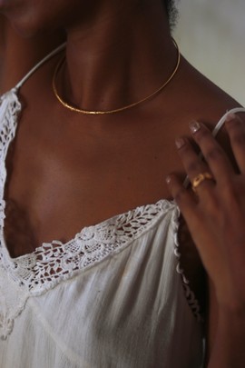 18 carat gold bangle necklace