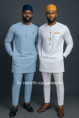 Achetez un ensemble caftan haut de gamme 2-en-1 avec des chapeaux assortis