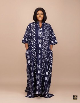 Kaftan Adire artisanal à l’encre