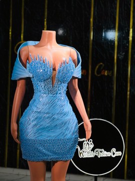 Embellished dress with tulle train, prom dress wedding dresses, engagement and evening gown