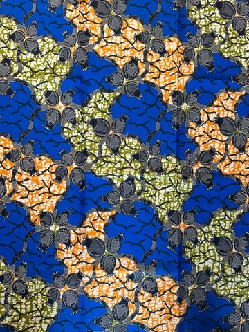 Smooth cotton African wax fabric