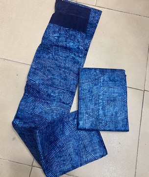 African Adire Eleko/ Indigo/ Adire Alarodudu Fabric