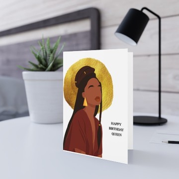 Happy Birthday Queen Card | Birthday Greeting Card for Her, Daughter, Mum, Wife, Sister or Friend