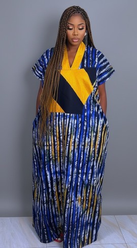 Stylish Women's Ankara Maxi Dress