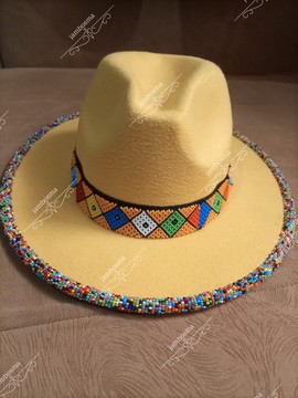 Fedora hats, beaded african hats, women hats