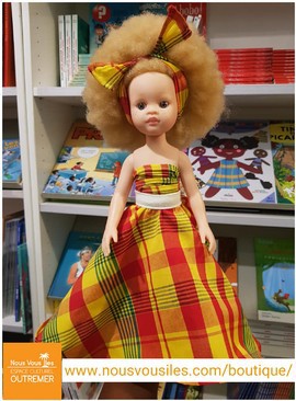 Zury Colibri Dolls (albino) - TRADITIONAL MADRAS - MODULAR DRESS