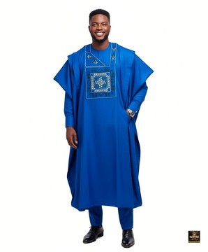 Blue Agbada set
