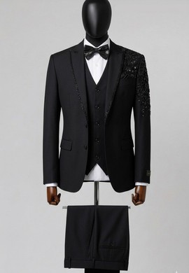 Embroidered men's suit