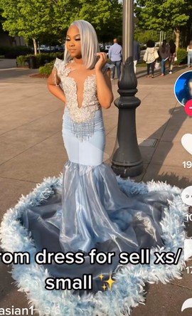 Grey diamond special prom dress