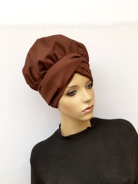 Brown scarf hat