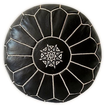 Poufs en cuir véritable confortable finition haute gamme