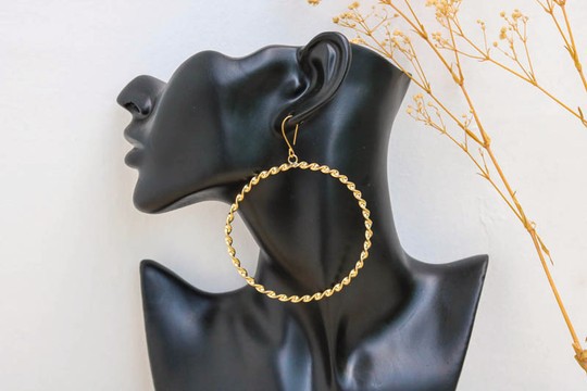 Boucles d’oreilles en laiton, boucles d’oreilles africaines, boucles d’oreilles élégantes, boucles d’oreilles Dangle et drop, cadeau de Noël
