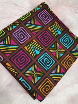African Wax fabrics 100% cotton 2 yards 1m80 "continue your journey"