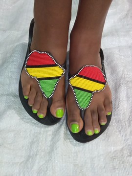 African Women maasai sandals/2021/newstock/leather/flat sandals