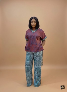 Ensemble deux pièces en batik Boluwatife
