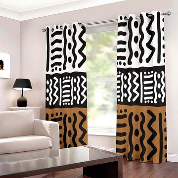 Cultural Unique Bath Mat White and Black Bathroom Rug (LARGER SIZES AVAILABLE)