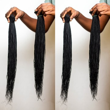 Tresses instantanées noires, faisceaux uniquement