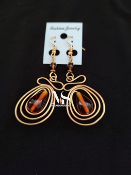 Brass earrings , brass and bone earrings , Wholesale brass earrings