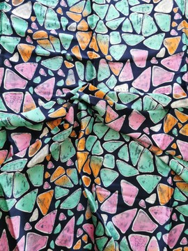 african wax fabric fluid silk fabric Pattern: wedding flower