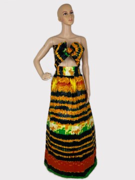 Ankara maxi skirt and infinity top