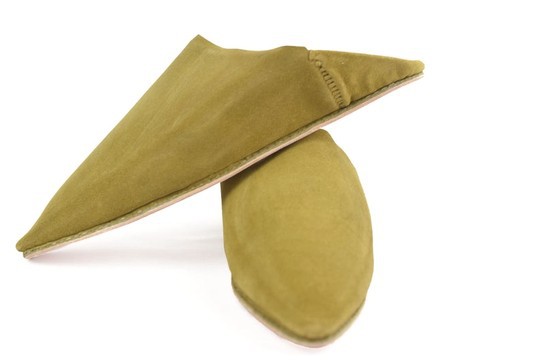 Babouche en cuir original fait main
