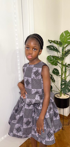 Robe Nia en wax africain | Robe pour fillette | Robe en tissu wax