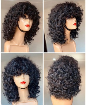 eno curly fringe hair , water weave hair, light weight