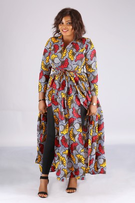 Glory African Print Dress With Slits