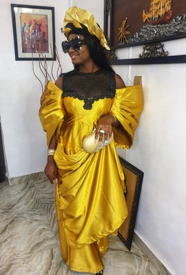 Majestic African Woman Long Dress WITH Turban|Weddings/Special occasions/Plus Size