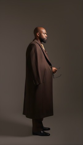 Ensemble manteau et costume croisé