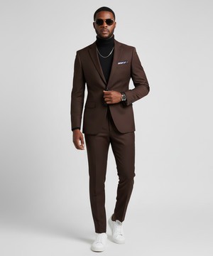 The Modern Mocha Brown Suit | Slim Fit 2-Piece Business &amp; Smart Casual Attire