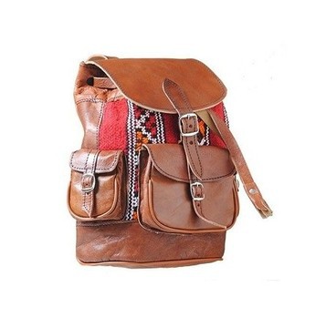 100% handmade high quality genuine leather backpack.